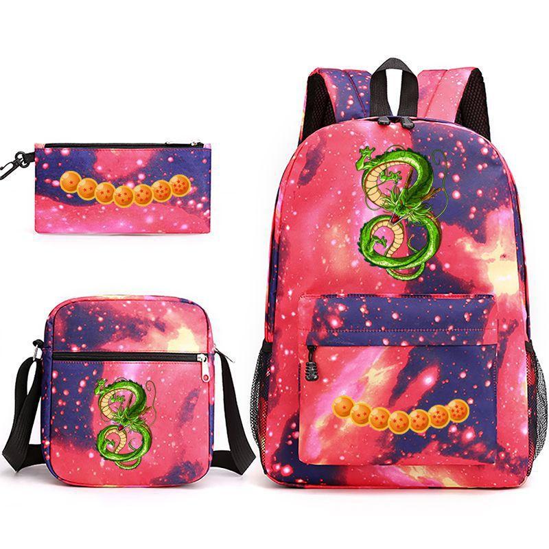 Dragon Ball Super Z Printed Backpack 3-Piece Set Casual Outdoor School Bag 3-Piece Set