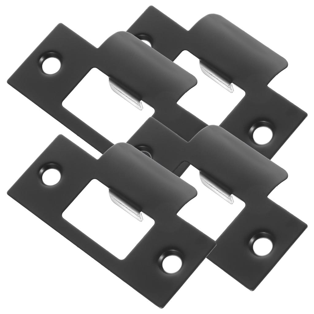 4Pcs Door Reinforcement Plates Stainless Steel Heavy Duty Deadbolt Strike Plates Latch Door Strike Plate Extender Security Kit