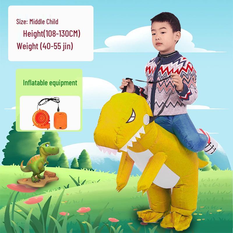 

Надувной костюм динозавра: Взрослый и детский катающийся дракон One Size