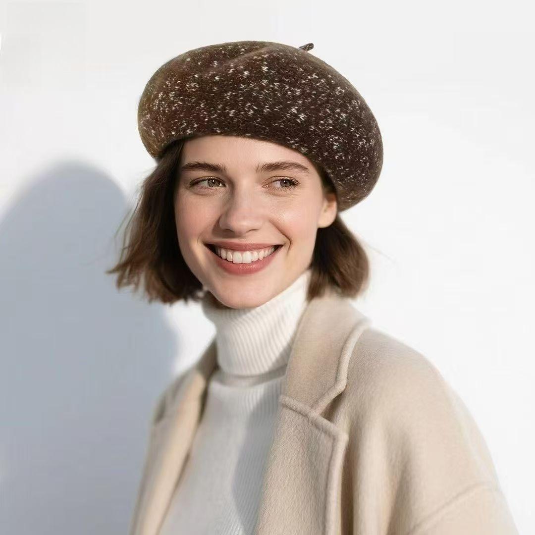 

New 6 Colors Winter Beret Female Cap Autumn Winter Wool Hat For Women Top Quality Soft Warm Best Matched Fashion Boina Gift кавовий