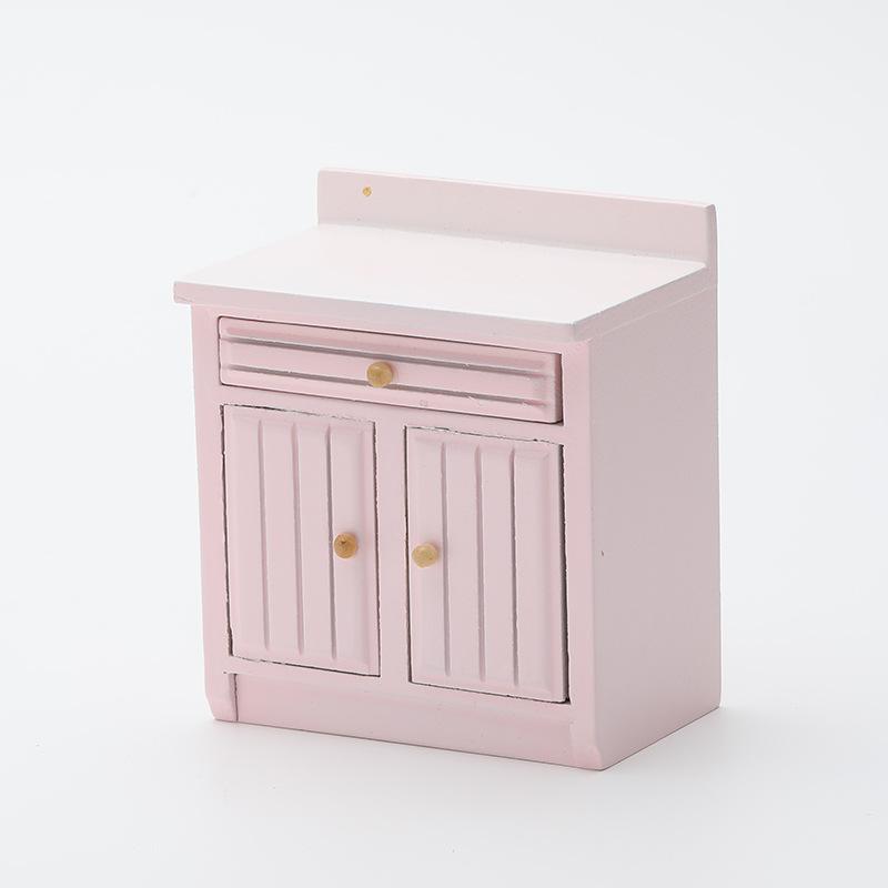 1:12 Мини Кукольный Домик Кухня Игровой Домик Шкаф Миниатюрная Еда Игровой Модель Кухонный Стол Раковина Столешница Крышка Комбинация