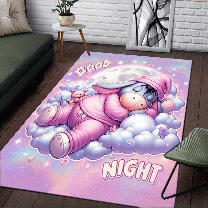 1pc Winnie The Pooh Pattern Area Rug Soft Flannel Floor Mat for Living Room,Office,Bedroom and Carpet