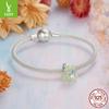Monet Impression Silicone Bead Barrier Charm 925 Silver Bead Jewelry Accessories Flower And Grass Spring New