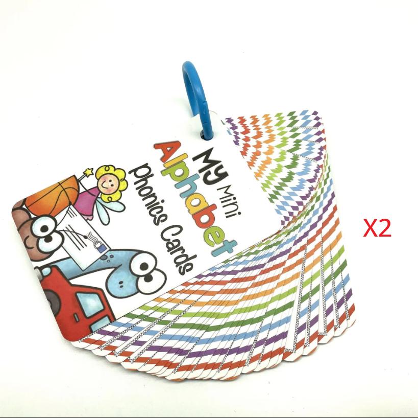 Non-Toxic 1/2Pcs English 26 Letters Alphabet Phonics Pocket Flash Cards Early Educational Learning English Word Toys