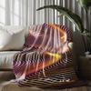 Wavy Abstract Pattern Microfiber Flannel Cover Blanket Bedroom Living Room Sofa Soft And Comfortable Home Decoration