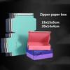 10pcs Colorful Airplane Box Three Layer Extra Hard Zipper Delivery Box Black Pack Express Delivery Transport Paper Boxes Carton