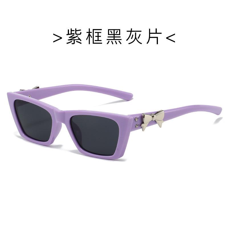New Stylish Woman Sun Glasses Cat Eye Shape Bowknot Decoration Women'S Sunglasses  Female Sunglass