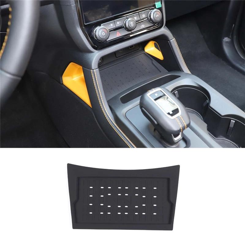 Center Console Wireless Charger Anti-Slip Silicone Mat For Ford Ranger 2024 Interior Accessories