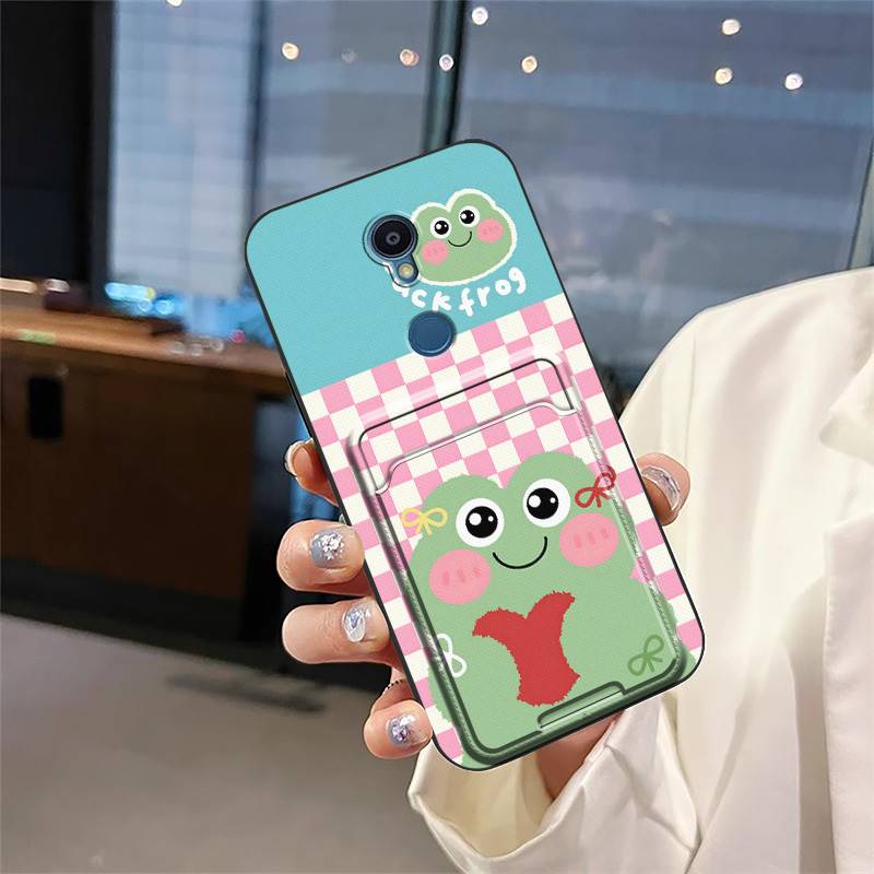 Silicone Fashion Design Phone Case For Sharp Rouvo V Card Slot Back Cover Shockproof Waterproof Anti-knock Cartoon TPU