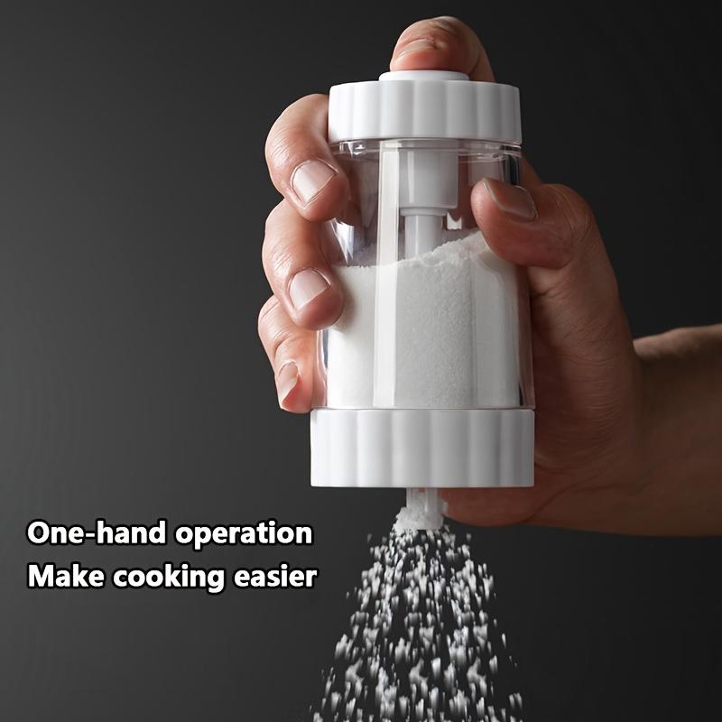 1pc, Kitchen Supplies Quantitative Salt Shaker Transparent Kitchen Seasoning Container, Household Salt Shaker ,Seasoning Bottle ,Seasoning Bottle