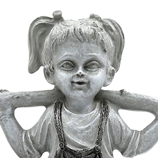 Girl And Boy Garden Statue Kids First Kiss Decorative Sculpture Outdoor Resin Waterproof Ornament for Yard Patio Flower Bed