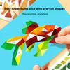 3D Children's Stickers DIY Handmade Sticker Toys Gifts Geometric Collage Sticker Book
