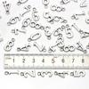 100pcs Sliver Numbers Charm Pendants Number 0-9 Alloy Charms Pendants  for DIY Crafts