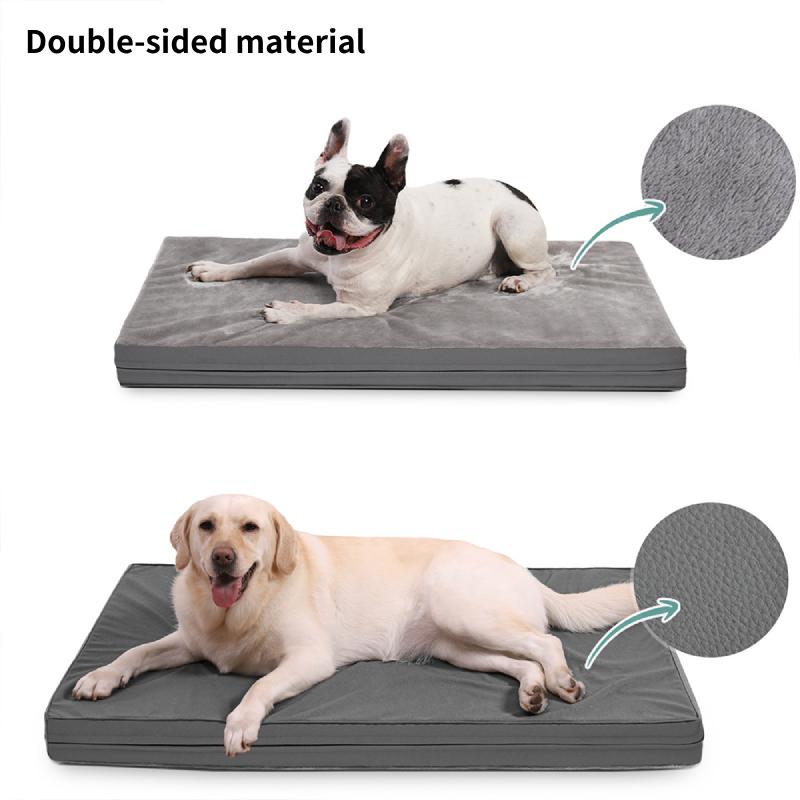 Large Extra Dog Pet Bed Washable Sponge Orthopedic Crate Zip Flat Mattress