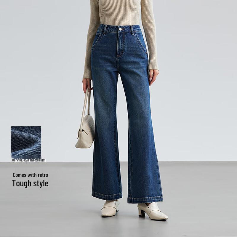 FivePlus Women s High-Waist Slim-Fit Straight Jeans S