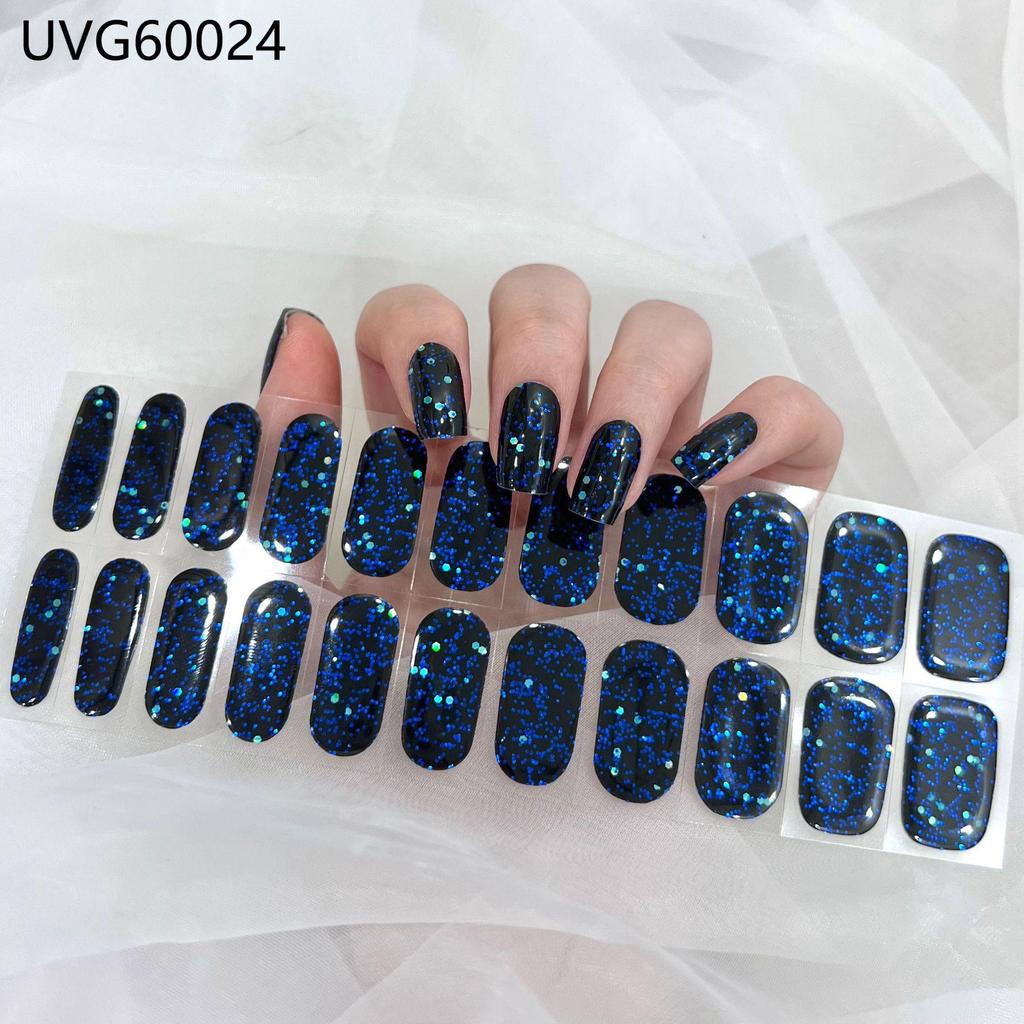 Transparent Nude UV Gel Nail Art Stickers: Semi-Cured, Semi-Baked Manicure Sheets