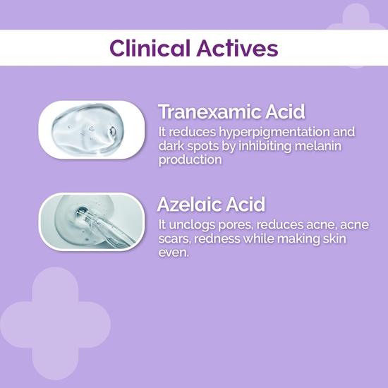 The Derma Co. Tran-Zelaic Pigmentation Corrector Serum with 3% Tranexamic Acid & 10% Azelaic Acid - 30 G| Reduces Acne & Acne Marks
