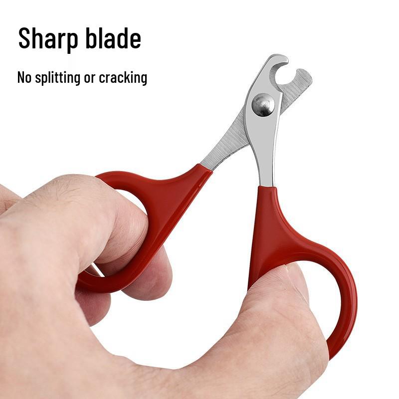 Pet Nail Clippers for Small Dogs and Cats - Specific Trimmers for Nail Cleaning Plastic Coated Pet Clippers красный