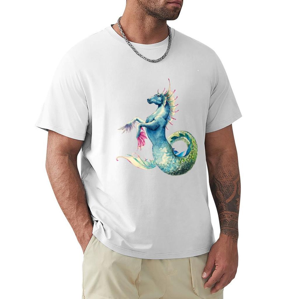 Hippocampus Mythical Seahorse Tshirt Casual All Match Tee Shirt For Unisex