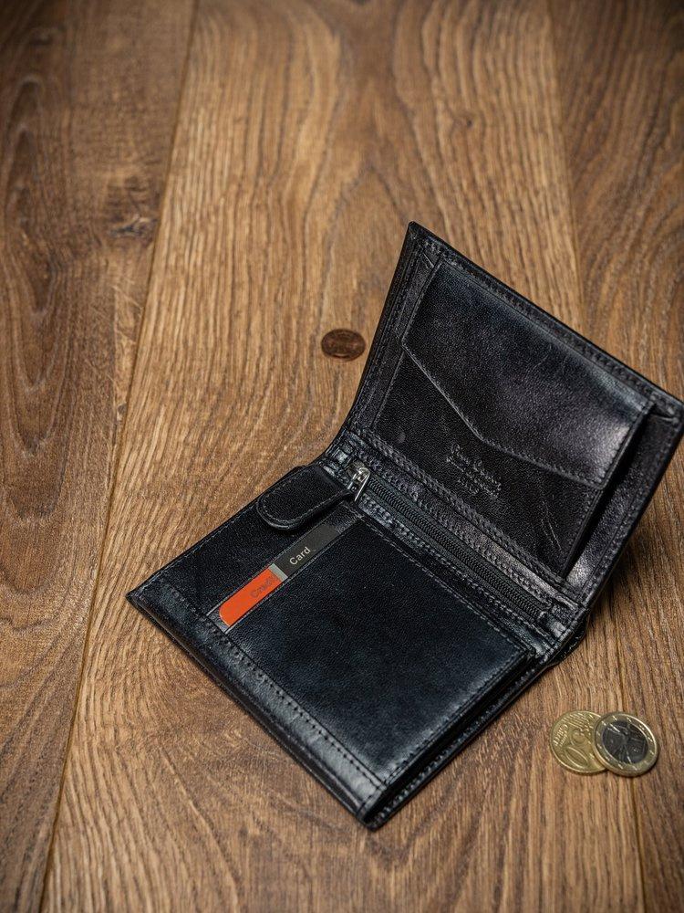 A Vertical, Elegant Men's Wallet Made of High-quality Genuine Leather with RFID Technology - Pierre Cardin