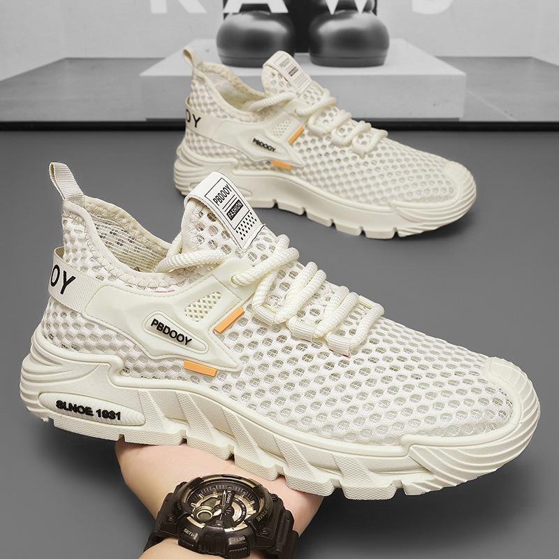 

Мужские летние туфли из кокоса с дышащей сетчатой основой, мужская спортивная обувь на открытом воздухе, быстросохнущая обувь на мягкой подошве для бега 39