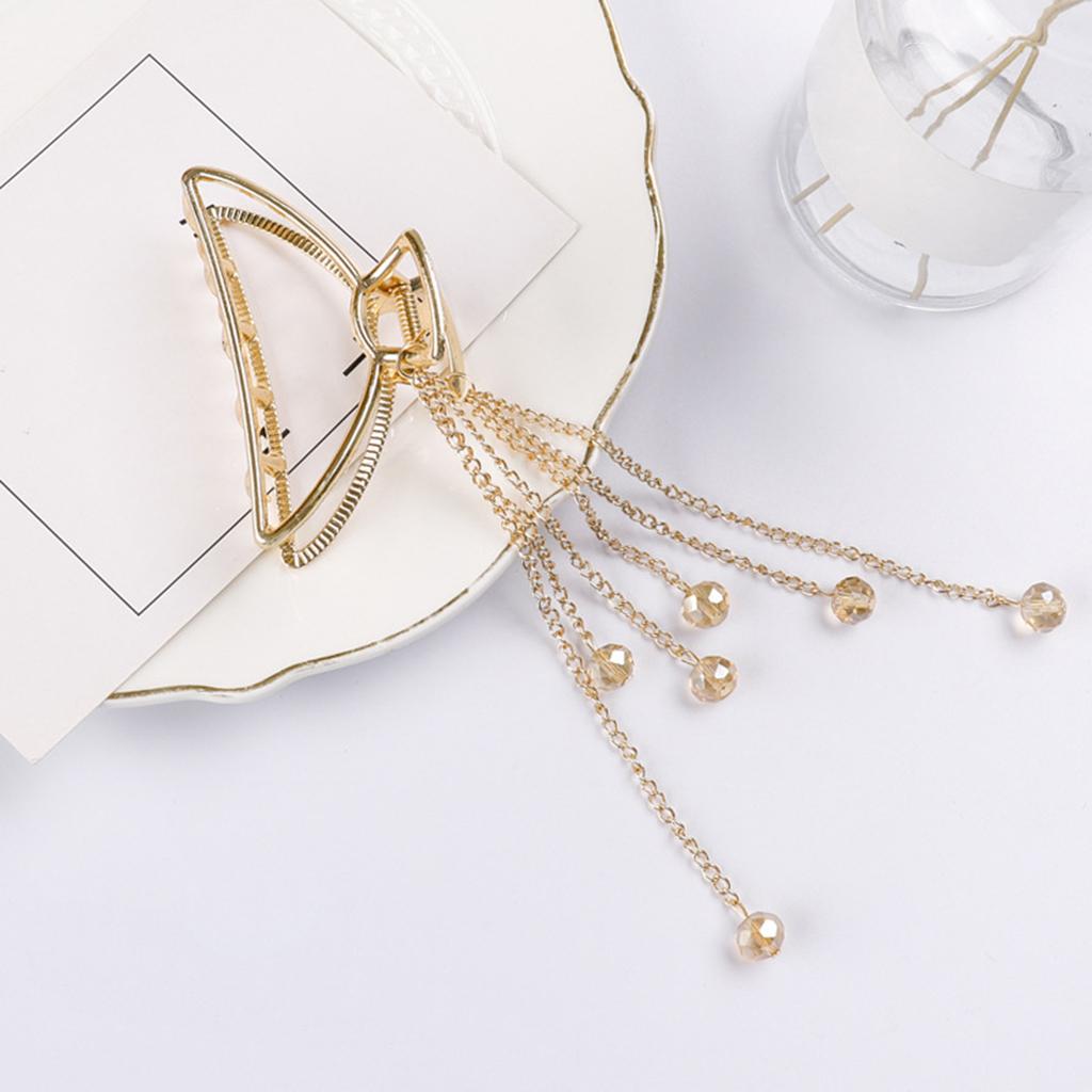 

Tassel Hair Clip Trinkets Non Small Alloy Hairpins Barrette Clamp Hairstyle for Ponytail Thick Hair Girls Lady