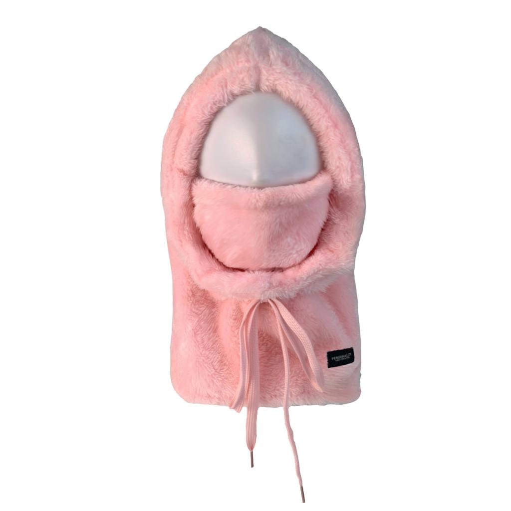 Neck Mask One-Piece Hat Winter Velvet And Thick Pullover Cap Ear Protection, Windproof Cotton Cap Ridding Bike To Keep Warm Hats