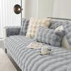 Soft Warm Faux Fur Couch Sofa Cover Thick Shaggy Fuzzy Sectional Couch Cover Non-Slip Solid Color Plush Sofa Slipcover Furniture
