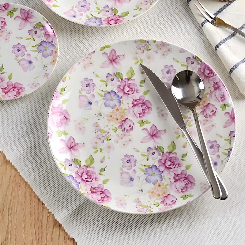 3pcs/lot, 10 & 8 & 6 inch, bone china dinner plates dinner sets, pocelain kitchen plates, ceramic complete plates dining
