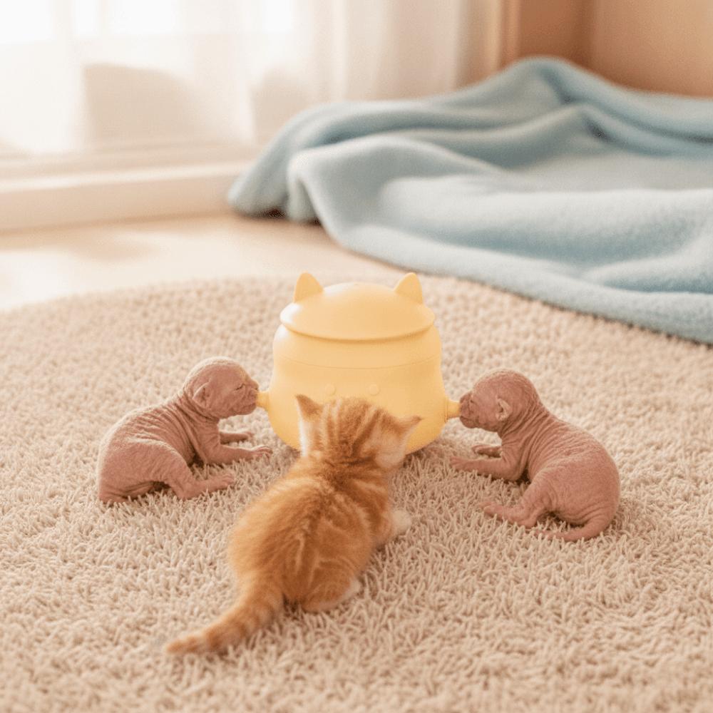 Anti-Slip Pet Nursing Bottle Bionic Nipple Pet Milk Feeder Kitten Nipple Feeder Puppy Feeding