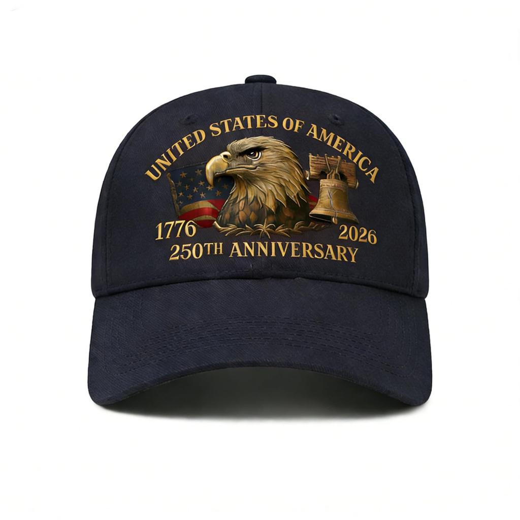 th Anniversary USA Hat Adjustable Embroidered th Anniversary Patriotic Retro Washed Hat Baseball Caps