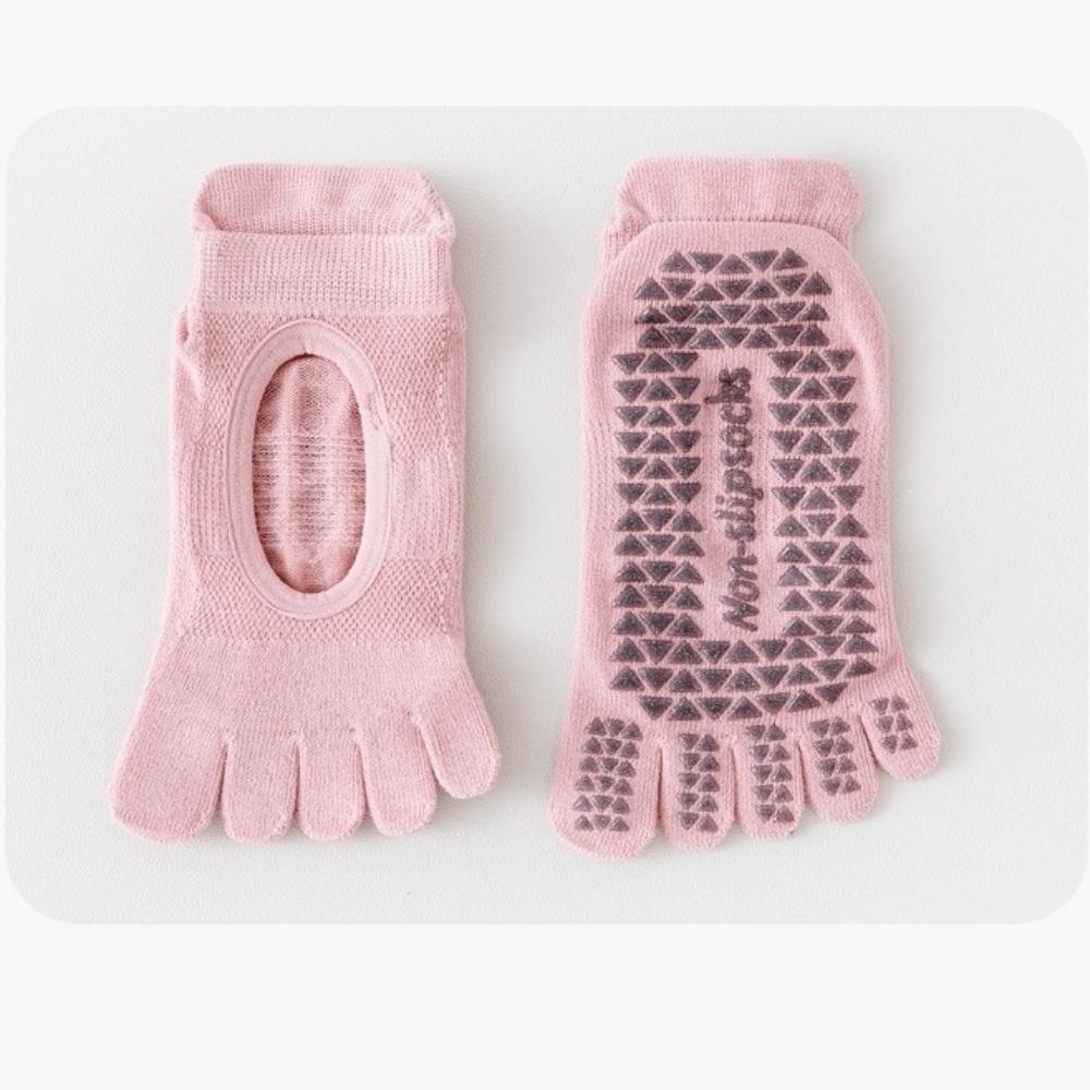Breathable Pilates Yoga Socks Mesh Ballet Boat Socks New Five Finger Socks  for Dance Practice