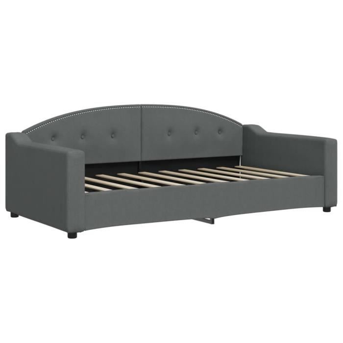 VidaXL Daybed with Mattress Dark Grey 90x190 Cm Fabric 3197523