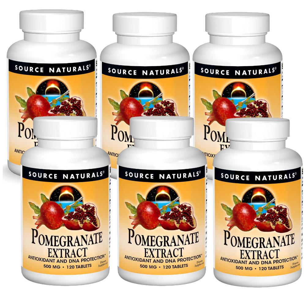 Source Naturals Pomegranate Extract 500mg Tablets 6 pcs Ingredients: may be subject to change at the manufacturer’s | 500mg 6 pcs