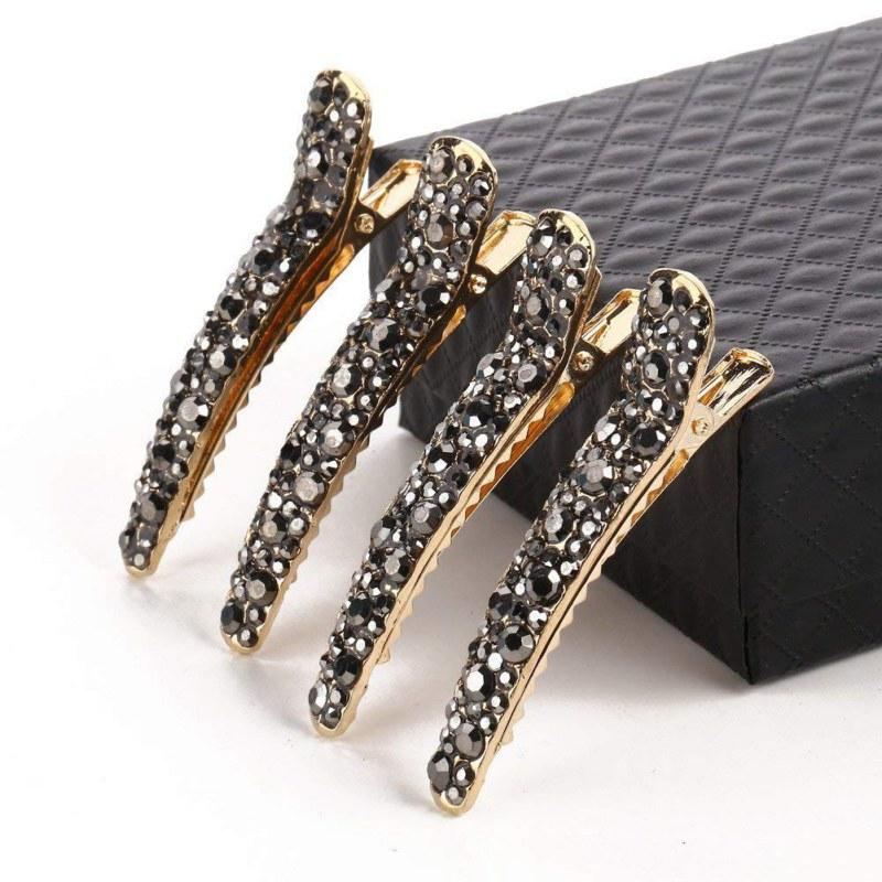 Women's Hairpin Shiny Toothed Alloy Diamond Beads Hairpins Bangs Hair Clip