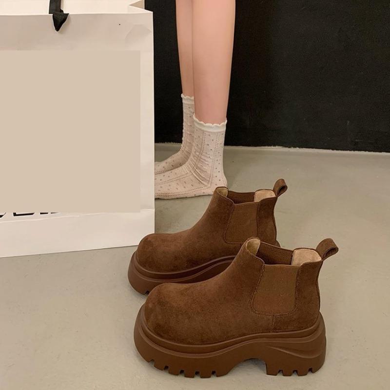 Thick-soled Martin Boots Muffin Thick-soled Lightweight Boots Women's Cigarette Boots Single Boots Short Boots Women's