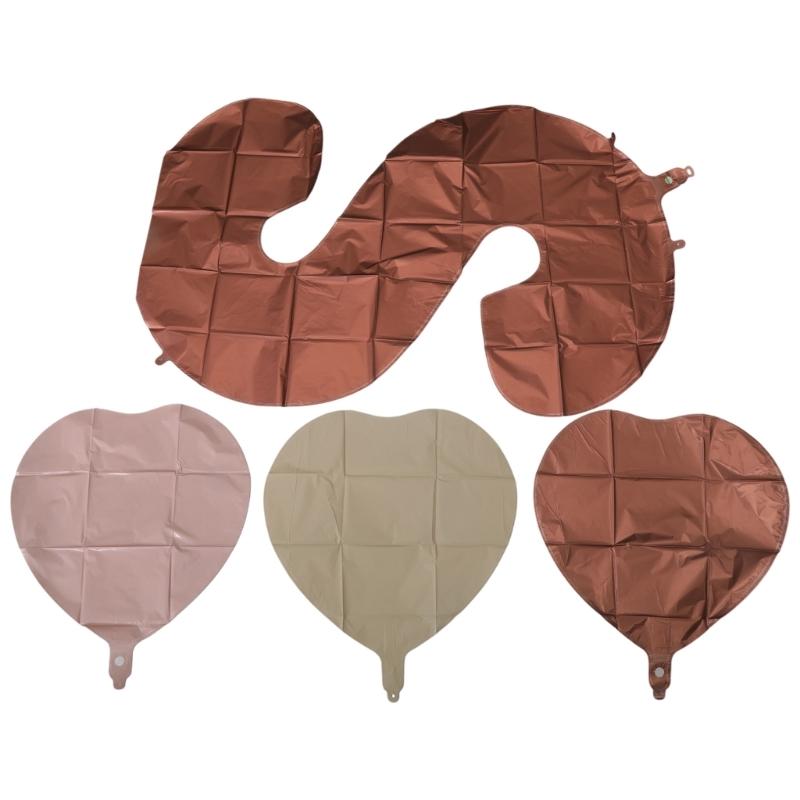 6Pcs Cream Color Number Balloon Set Beige Caramel Number 0-9 Balloon Foil Helium Ball Birthday Wedding Party Decoration