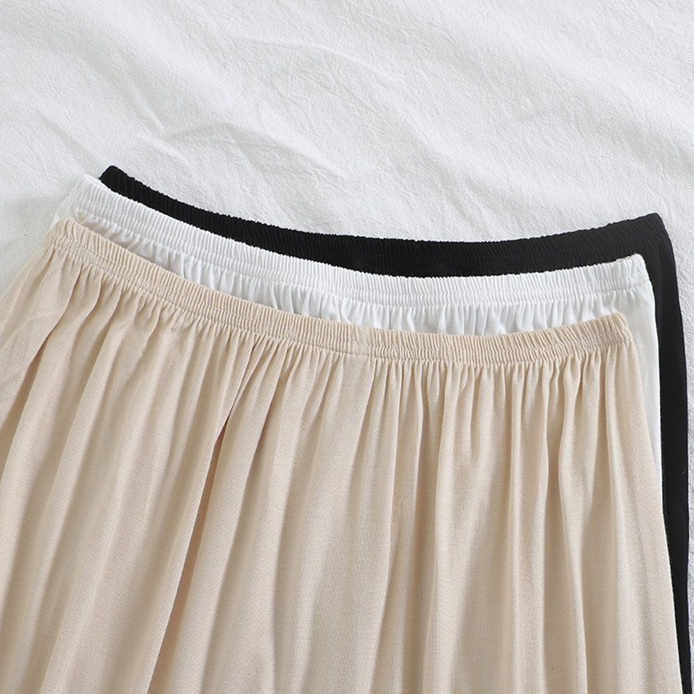 New Pure White Summer Winter Safety Skirt Underdress Anti-Transparent Anti-Exposure Underskirt