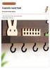 Nordic No-Drill Beech Wood Key Hook: Wall-Mounted Hallway Decor & Storage Rack