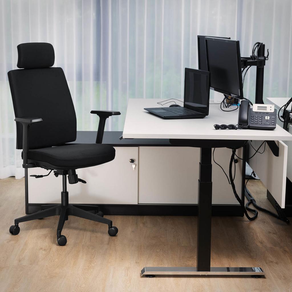 Ergonomic Swivel Office Chair With Headrest, Max 200 Kg