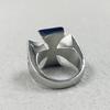 Punk Rock Silber Schwarz Farbe Kreuzritterkreuz Edelstahl Ringe für Männer Tempelritter Geschenk Ring
