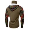 Men’s Long Sleeve Hooded Quick Dry T Shirt Lightweight Printed Sun Protection Top for Outdoor Sports Fishing Fitness