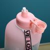 2.2L Internet Celebrity Sports Water Bottle - High Capacity, Durable Plastic with Straw