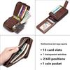 Brand 100% Cowhide RFID Anti-theft Brush Horizontal Wallet Retro Luxury Men's Short Wallets Multi-card Slot Coin Purse