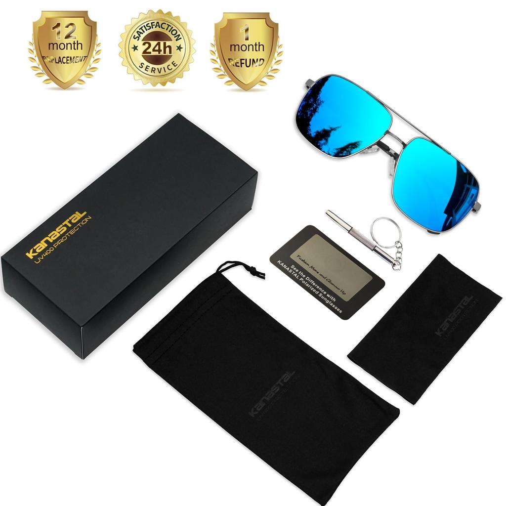 Teardrop Sunglasses for Men and UV400 Classic Suitable for [KANASTAL] Women, Polarized, Ultra-lightweight, Protection, Style, Fishing, Driving,