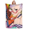 Japanese Anime Dandadan Blanket Multi-function Flannel Sofa Throw Blanket for Couch Bedding Outdoor Throws Bedspread Quilt