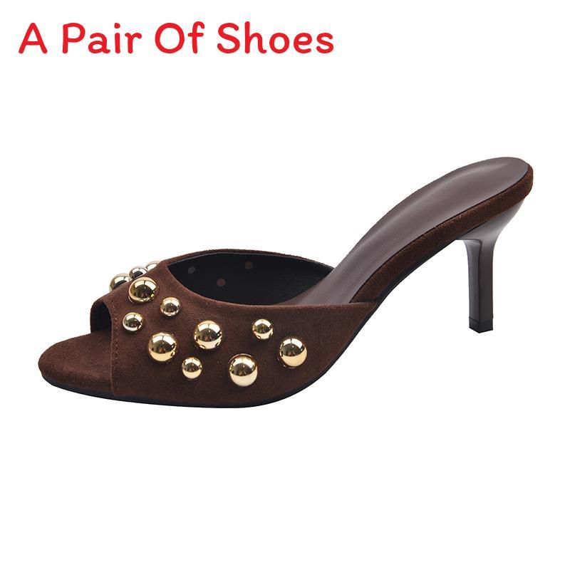 Zomer Hoge Hak Sandalen Met Velours Bovenkant Voor Dames Casual Chique Kleding