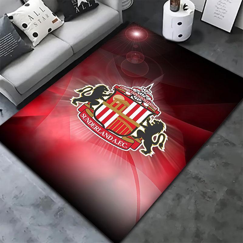 Sunderland Association Football Club Carpet Rug for Living Room Bedroom Home Sofa Decoration,Kids Play Non-slip Floor Mat