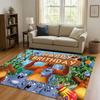 3D Kawaii Grizzy and The Lemmings Cartoon Living Room Non-Slip Area Rug Carpet for Bedroom Playroom Sofa,Home Doormat Gift Kid