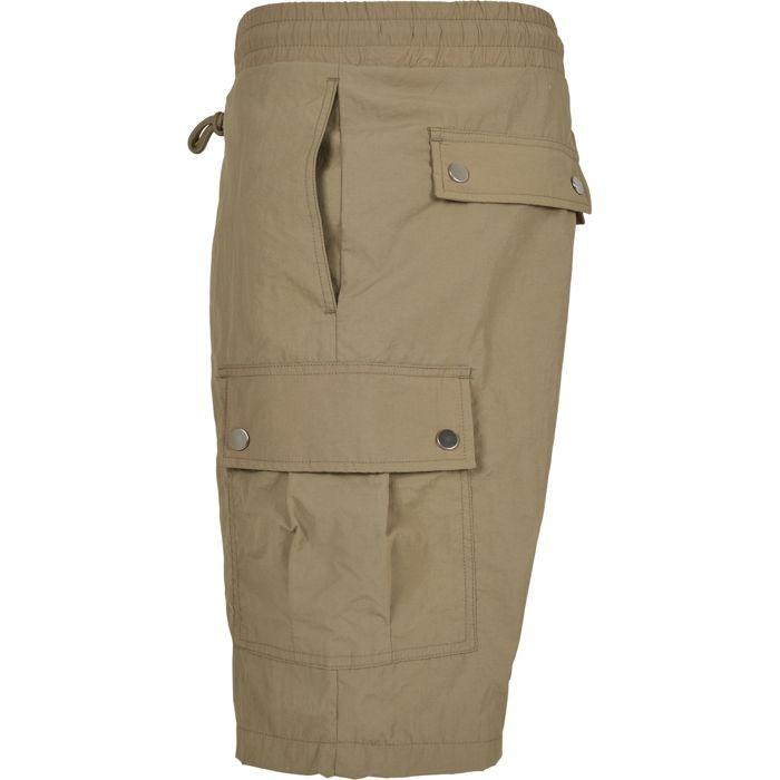 Short Cargo - Urban Classics - Vert Kaki - 100% Polyester - Taille Élastique - Poches Cargo